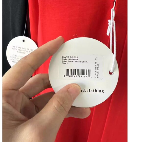 NWT STAUD Ilana Maxi Dress Gown XLarge Poinsettia Red Cocktail Event - Picture 5 of 10